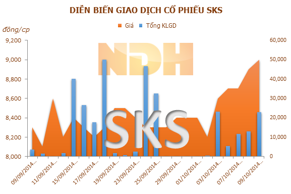 SKS: 22/10 ĐKCC thanh toán cổ tức năm 2013 bằng tiền, tỷ lệ 3%