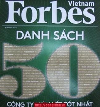 Forbes vinh danh DN niêm yết tốt nhất Việt Nam