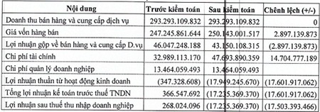 VC5: Sau kiểm toán bất ngờ lỗ hơn 17 tỷ đồng