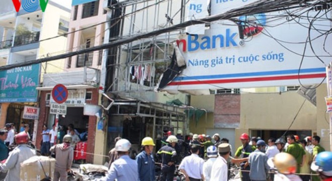  Cháy lớn ở phòng giao dịch của Vietinbank, 1 buồng ATM bị thiêu rụi 